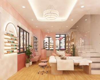 Thiết kế tiệm nails Huyền 60m2 tại Quận 2 - HCM TKN003